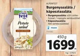 Lidl ALPENFEST Burgonyasaláta / káposztasaláta ajánlat