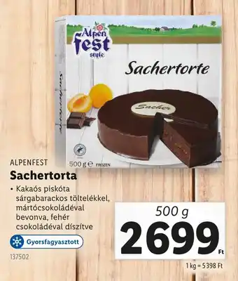 Lidl ALPENFEST Sachertorte ajánlat