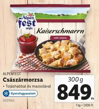 Lidl ALPENFEST Császármorzsa ajánlat