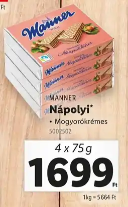 Lidl MANNER Nápolyi ajánlat