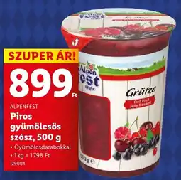 Lidl ALPENFEST Piros gyümölcsös szósz ajánlat