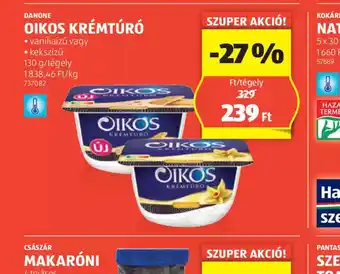 ALDI Danone Oikos Krémtúr ajánlat