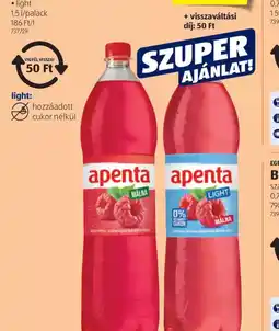 ALDI Apenta Málnázú Szénsavas Üd MÁLNAtőital ajánlat