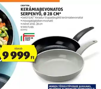 ALDI Crofton Kerámiab bevont Serpenyő ajánlat