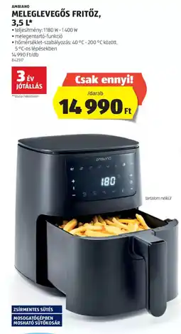 ALDI Ambiano Meleglevegős Fritőz ajánlat