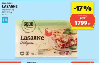 ALDI Good Choice Lasagne Bolognese ajánlat