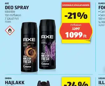 ALDI Axe Deo Spray ajánlat