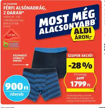 ALDI UP2 Fashion Férfi alsnadrág ajánlat