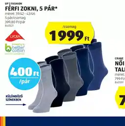 ALDI UP2 Fashion Férfi Zokni, 5 pár ajánlat