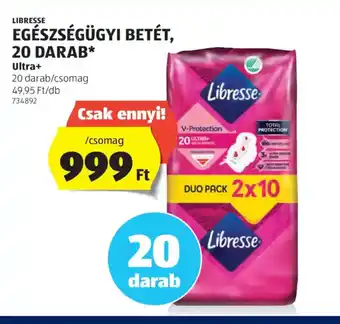 ALDI Libresse Egészségügyi Betét, 20 darab ajánlat