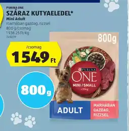 ALDI Purina One Száraz Kutyaeledel Mini Adult ajánlat