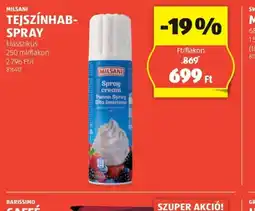 ALDI Milani Tejszínhab-Spray ajánlat