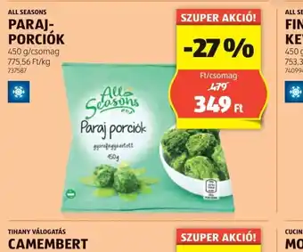 ALDI All Seasons Paraj-porcik ajánlat