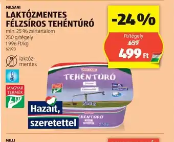 ALDI Laktzmentes félzsíros tehéntúr ajánlat