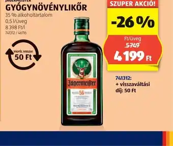 ALDI Gygynövénylikőr ajánlat