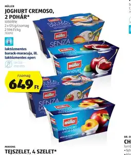 ALDI Müller Joghurt Cremoso, 2 pohár ajánlat