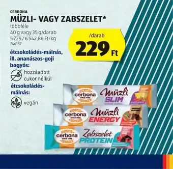 ALDI Cerbona müzli- vagy zabszelet ajánlat