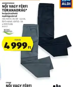 ALDI Női vagy férfi túranadrág ajánlat