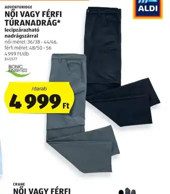 ALDI Női vagy férfi túranadrág ajánlat