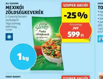 ALDI All Seasons Mexiki Zöldségkeverék ajánlat