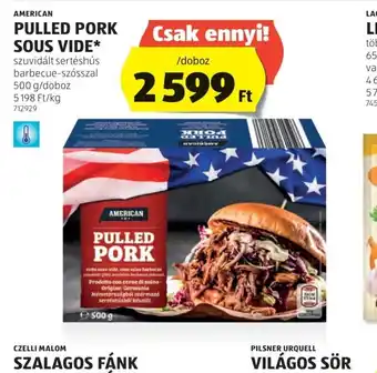 ALDI American Pulled Pork Sous Vide ajánlat