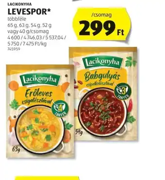 ALDI Lacikonyha levespor ajánlat