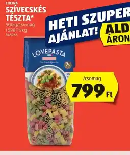 ALDI Cucina Szívecskés Tészta ajánlat