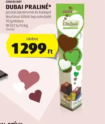 ALDI Chocolart Dubaji Praliné ajánlat