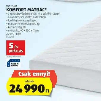 ALDI Komfort Matrac ajánlat