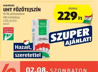 ALDI Kkárdás UHT Főzőtejszín ajánlat