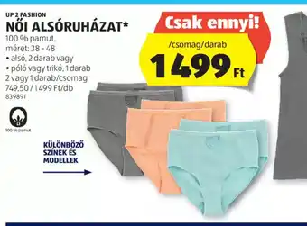 ALDI Up 2 Fashion Női alsóruházat ajánlat