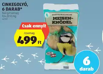 ALDI Cinkegolyó ajánlat