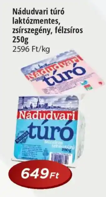 Real Nádudvari túró laktózmentes, zsírszegény, félzsíros ajánlat