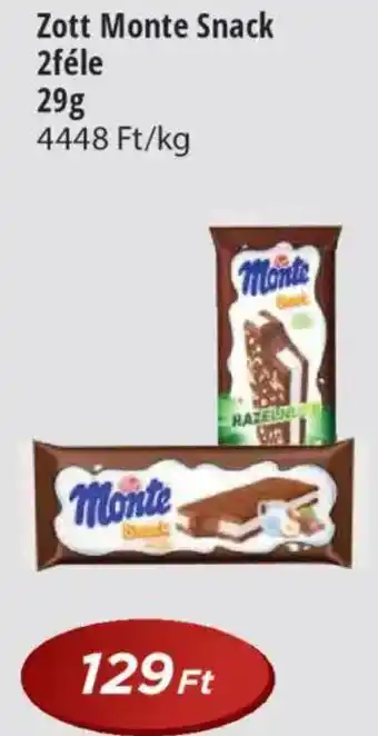 Real Zott Monte Snack 2féle ajánlat