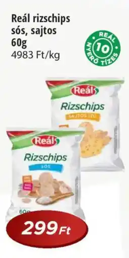 Real Reál rizschips sós, sajtos ajánlat