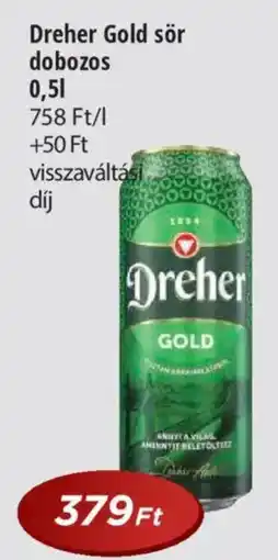 Real Dreher Gold sör dobozos ajánlat