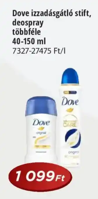 Real Dove izzadásgátló stift, deospray ajánlat