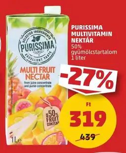 PENNY Purissima multivitamin nektár ajánlat