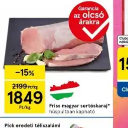 Tesco Friss magyar sertéskaraj ajánlat