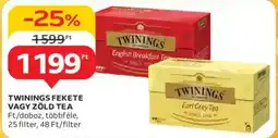 Auchan Twinings fekete vagy zöld tea ajánlat