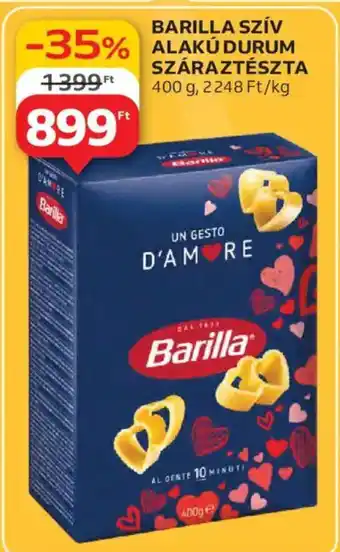 Auchan Barilla szív alakú durum száraztészta ajánlat