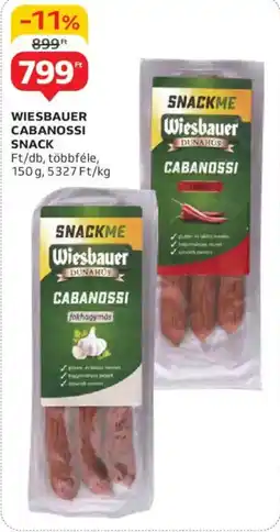 Auchan Wiesbauer cabanossi snack ajánlat