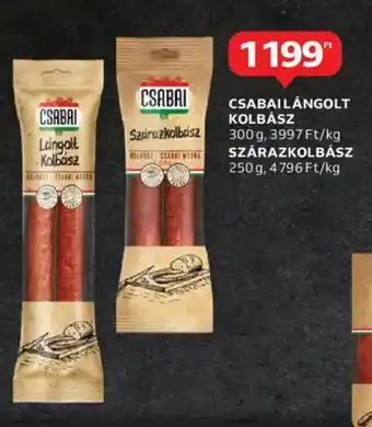 Auchan Csabailángolt kolbász, szárazkolbász ajánlat