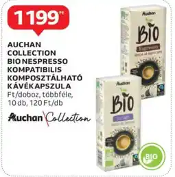 Auchan Auchan collection bio nespresso kompatibilis komposztálható kávékapszula ajánlat