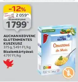 Auchan Auchan kedvenc gluténmentes kuszkusz ajánlat