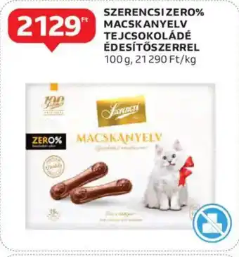 Auchan Szerencsizero% macskanyelv tejcsokoládé édesítőszerrel ajánlat