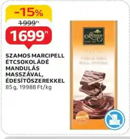 Auchan Szamos marcipell étcsokoládé mandulás masszával, édesítőszerekkel ajánlat