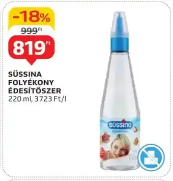 Auchan Süssina folyékony édesítőszer ajánlat