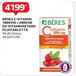 Auchan Béres c-vitamin 1000 mg + 2000 ne d3-vitamin retard filmtabletta ajánlat