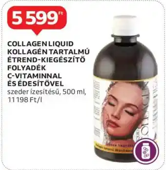 Auchan Collagen liquid kollagén tartalmú étrend-kiegészítő folyadék c-vitaminnal és édesítővel ajánlat